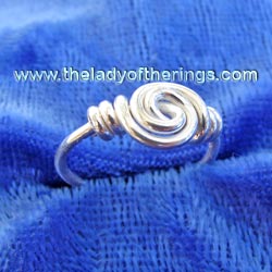 Viking spiral Ring (child size), silver