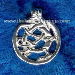 runic dragon viking pendant