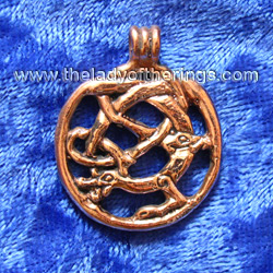 runic dragon viking pendant
